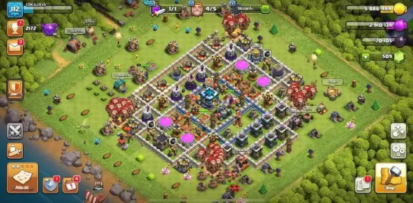 COC179 Maxed Troops TH13 Base With Level 31 King, 33 Queen, 12 Warden, 1 Royal Champion 